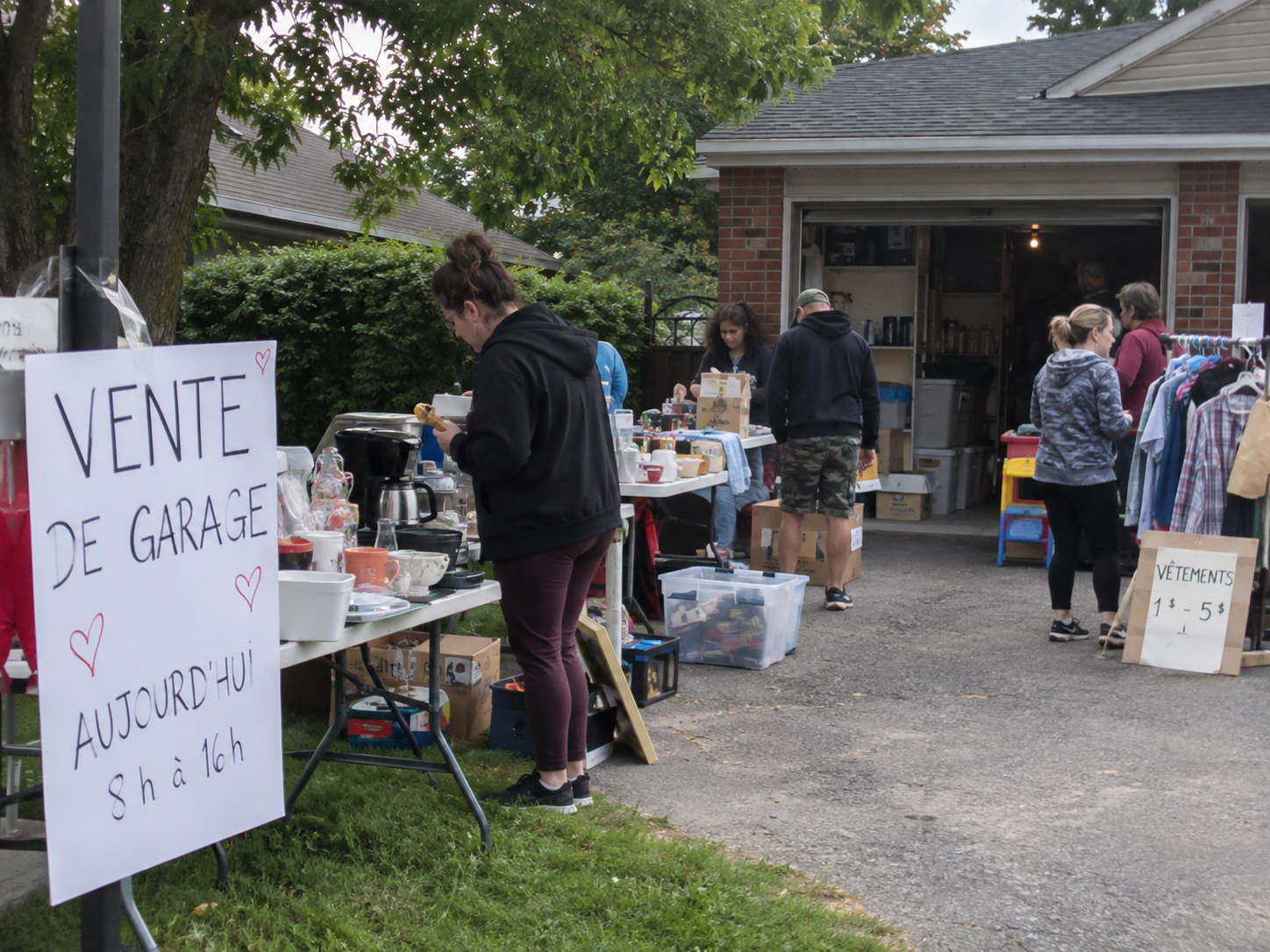 Vente de garage de la famille Filteau